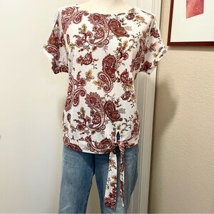 Paisley Print Summer Top
